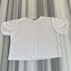White Crop T-Shirt Size US0 NEW
